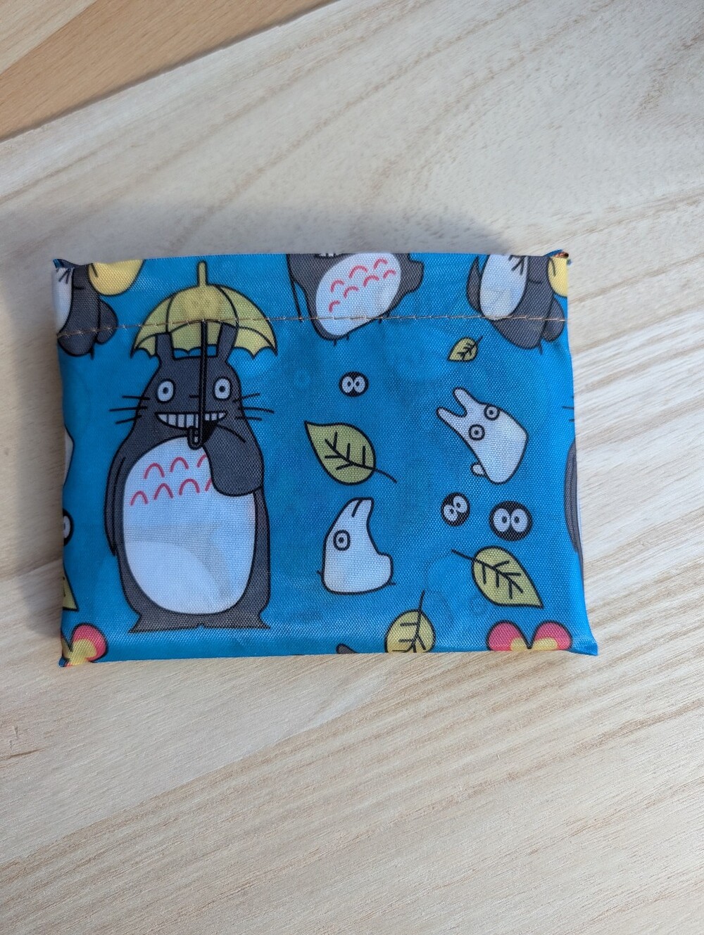 Totoro Foldable Shopping Bag, New Without Tag, Compact Reusable Washable Blue